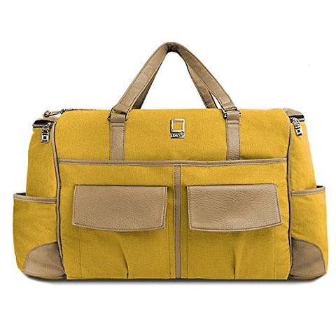 Lencca Alpaque Duffle Luggage Laptop Shoulder Bag For Up To 15.6" Laptop (Mustard Yellow / Cool