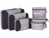 Nextour Packing Cubes+Laundry Bag Toiletry Bag And Electronics Accessories Pouch 6 Set Travel