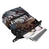 Colourlife Christmas Moose Couple Stylish Casual Shoulder Backpacks Laptop School Bags Travel