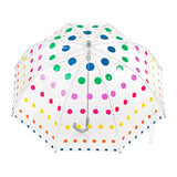 totes Kid's Clear Bubble Umbrella with Easy Grip Handle, Dots