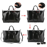 S-Zone Women'S 3-Way Genuine Leather Work Tote Laptop Shoulder Handbag Messenger Bag Fit 14" Laptop