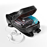 BOSTANTEN Leather Backpack School Laptop Travel Camping Computer Shoulder Bag Gym Sports