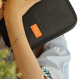 P.travel Passport Wallet Waterproof Family Travel Passport Holder Travel Document Organizer-Black