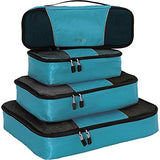 eBags Packing Cubes for Travel - 4pc Classic Plus Set - (Aquamarine)