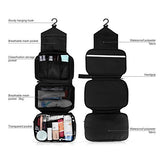 MONSTINA Toiletry Bag/Cosmetic Case Toiletry Travel Bags Hanging Cosmetic Pouch Cosmetic Organizers (Black)