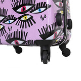 HALINA Bouffants & Broken Hearts Bold Eyes 3 Piece Set Luggage, Multicolor