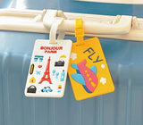 Set Of 2 Retro Travel Accessories Travel Square-Shape Luggage Tags, Eiffel Tower