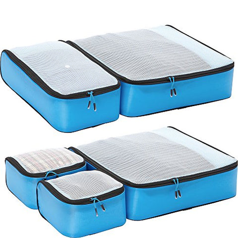 Ebags Ultralight Packing Cubes - Super Packer 5Pc Set (Blue)