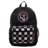 Fnaf Black With Checkered Print Backpack, Freddy Fazbear Camera Snapshot Logo, Black Five Nights At