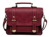 EOSUSI Women's Faux Leather Briefcases Messenger Bag Ladies Handbags, Red