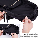 Hawlander Nylon Backpack For Women Bookbag For School,Medium Size,Lightweight