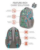 High Sierra Swerve Laptop Backpack, Charcoal/Electric Geo/Tropic Teal