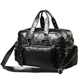 Berchirly Mens Messenger Laptop Bag Business Travel Duffel Weekender Bag Black