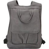 Piel Leather Slim Laptop Flap Backpack, Charcoal, One Size