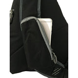 Reflective Sling Backpack Bright Color Body Bag Messenger Bag Daypack School Student Bookbag With Safety Reflective Stripe- Black