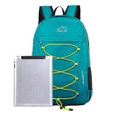 ABage Foldable Ultralight Water Resistant Packable Hiking Travel Daypack School Backpack, Black