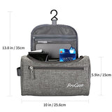 ProCase Toiletry Bag Travel Case with Hanging Hook, Dopp Kit Organizer for Accessories, Shampoo,
