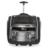 Bebe Women'S Tiana-Wheeled Under The Seat Carry On Bag, Black Snake