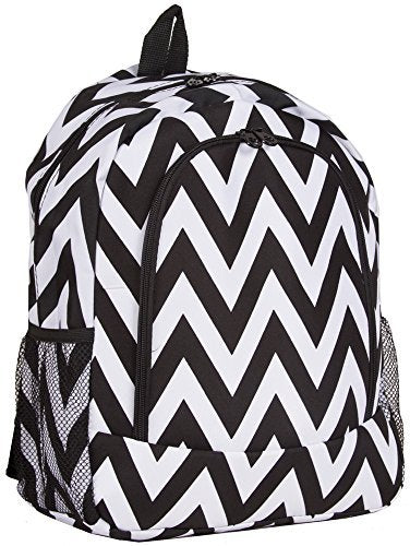 Ever Moda Chevron School Backpack (Black)