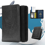 Passport Holder, DESERTI BRANDS RFID Blocking passport Cover Wallet for women men Leather Card Case