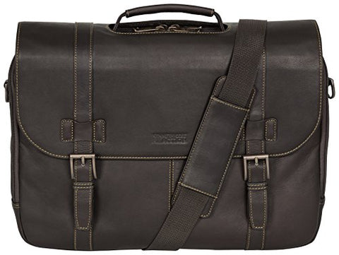 Kenneth Cole Reaction "Show Business" Colombian Leather Double Compartment Flapover