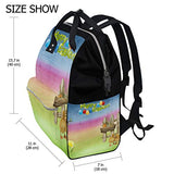 Backpack Easter Egg Rabbits Colorful Chocolate Mens Laptop Backpacks Hiking Bag School Daypack