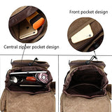 Chikencall Mens Boys Vintage Canvas Bags Retro Casual Shoulder Bag Leather Single Shoulder Cross