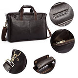 Bostanten Leather Briefcase Laptop Case Handbag Business Bags For Men Brown