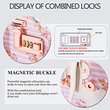 COTRUNKAGE Vintage Travel Luggage Trunk Women Suitcase (Pink Floral, 22")