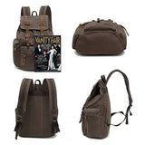 High Capacity Canvas Vintage Backpack - for School Hiking Travel 12-17" Laptop