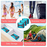 3pcs Set Packing Cubes, G4Free Luggage Packing Organizers Accessories Bags For Travel (3pcs:Blue)
