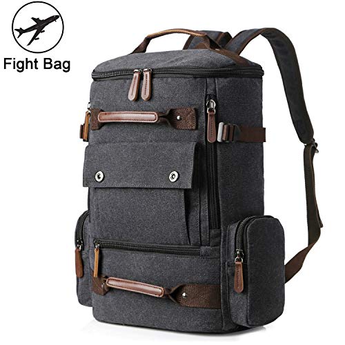 Yousu Canvas Backpack, Mens Large Travel Duffel Bags Fashion Multi Functional Backpacks Canvas