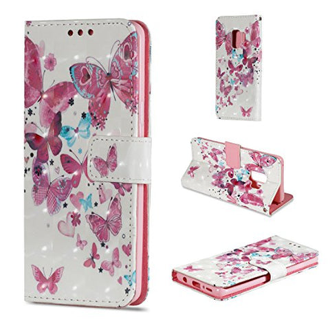 Galaxy S9 Plus Wallet Case PU Leather Kickstand Magnetic Closure Card Slot Holder Flip Case for