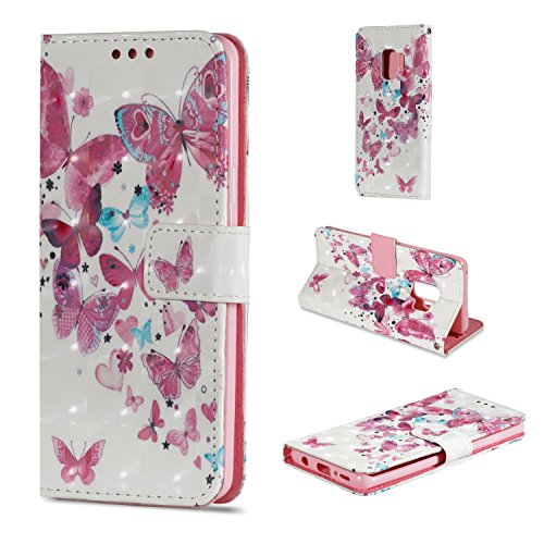 Galaxy S9 Plus Wallet Case PU Leather Kickstand Magnetic Closure Card Slot Holder Flip Case for