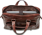 Mancini Single Compartment 15.6" Laptop/Tablet Briefcase in Burgundy