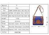 BIBITIME Hollow Leaf Crossbody Bag School Vintage Flower Messenger Shoulder Bag Travel Bag for