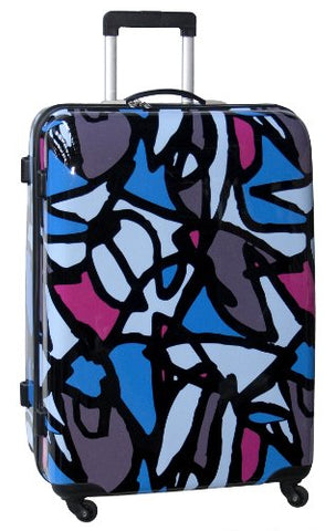 Ed Heck Luggage Scribbles 28 Inch Hardside Spinner, Blue, One Size
