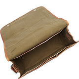 Sharo Leather Bags Computer Messenger Bag (Brown)