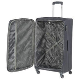 Flight Knight Lightweight 4 Wheel 300D Soft Case Suitcases Compatible Size For Vueling, Condor, TUI Fly - Large Charcoal FK0032_L