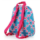Zodaca Kids Small Backpack, Blue Quatrefoil