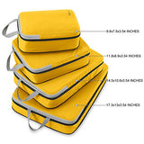 Gonex Compression Packing Cubes Set, Expandable Packing Organizers 4pcs(Apricot)