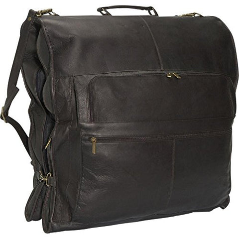 David King Leather 52" Deluxe Garment Bag In Cafe