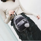 Women Girls Mini Fur Ball Backpack Fashion Shoulder Bag Travel School Bags (Gray)