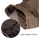 Laptop Backpack with USB Charging Port, P.KU.VDSL Travel Canvas Backpack for Men and Women, College School Bookbag Computer Bag Fits 17’’ Laptop