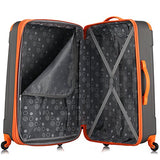 Rockland 3 Pc Sonic Abs Upright Set, Charcoal, One Size