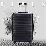 3 Piece Set Luggage Spinner Hardshell Lightweight Durable Suitcase TSA Lock, Women Men Teens Home Outdoor School Travel Carry on Luggage Sets, 20/24/28 inch Black