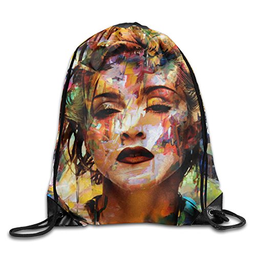 Madonna Art Drawstring Backpack Gym Bag