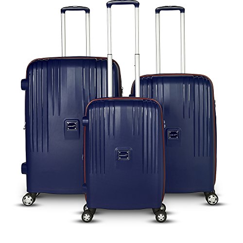 Gabbiano Gallo 3 Piece Expandable Hardside Spinner Luggage Set (Midnight Blue)