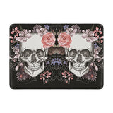 Rose Skull Genuine Leather UAS Passport Holder Travel Wallet Cover Case