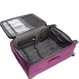 Delsey Luggage Helium Cruise 3 Piece Exp 4 Wheel Spin Lug, Purple